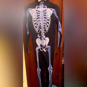 Skeleton blue bodysuit